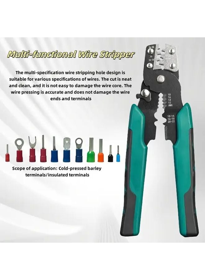 YXQ LHSB 1PC Wire Crimper Tool with Stripper Cutter for 22 16 AWG Heat Shrink Connector - Image 2