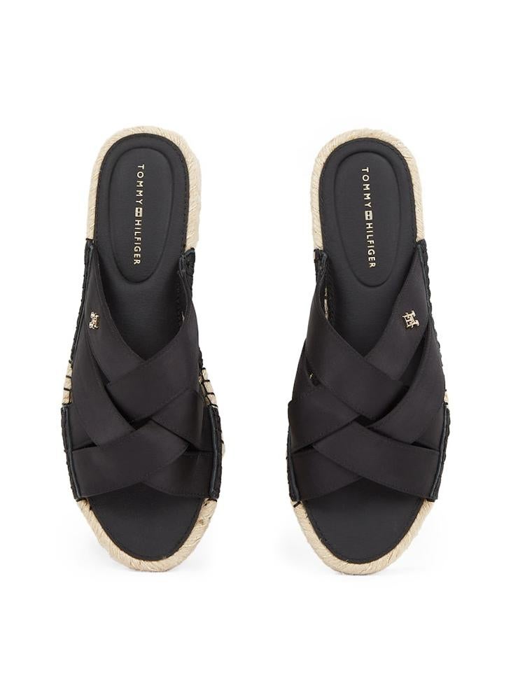 TOMMY HILFIGER SATIN ESPADRILLE MULES  - Image 5