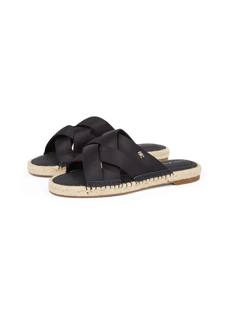 TOMMY HILFIGER SATIN ESPADRILLE MULES  - Image 4