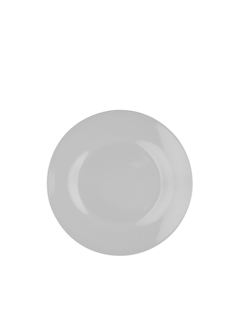 PROMASS Melamineware Dinner Plate, 8" Deep Serving Plate, Rf10857, Plate With Classic Design, White Round Deep Soup Plate, Ideal For Soup, Desserts, Ice Cream - Image 1