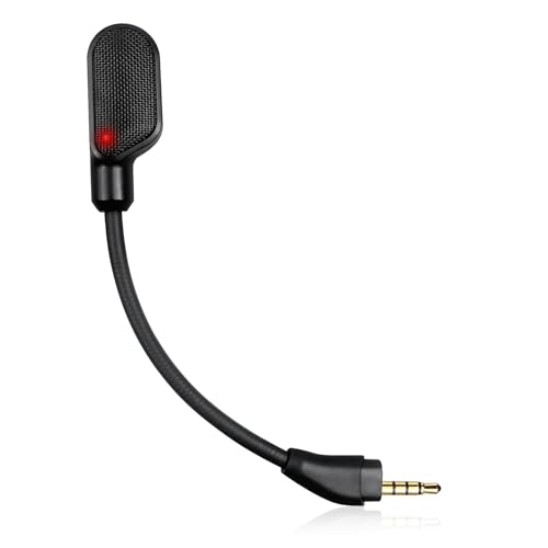 weishan Mic Compatible with HyperX Cloud III/Cloud 3 Gaming Headset, 3.5mm Detachable Noise Cancelling Microphone Boom with Mute LED Indicator for PC, Xbox One, PS4, PS5 - Image 1