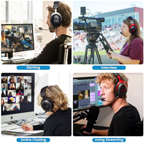 weishan Mic Compatible with HyperX Cloud III/Cloud 3 Gaming Headset, 3.5mm Detachable Noise Cancelling Microphone Boom with Mute LED Indicator for PC, Xbox One, PS4, PS5 - Image 4