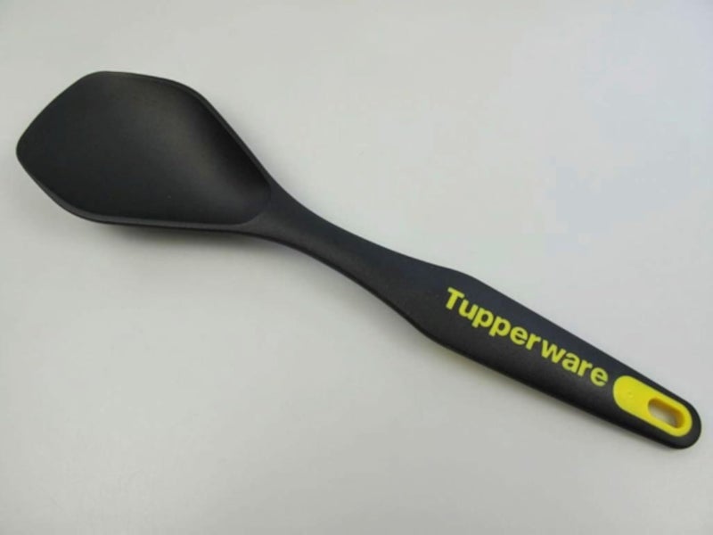 TUPPERWARE Handy serving spoon, black/yellow, D166 serving spoon, P 21054