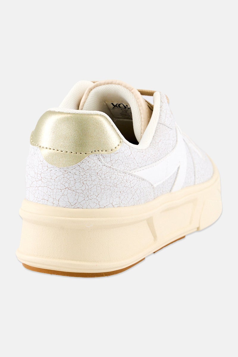 XOXO Women Synthetic Lace Up Casual Shoes, Off White - Image 4