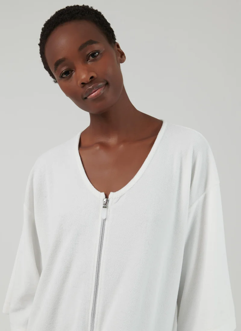 leem Zipped Maxi Kaftan