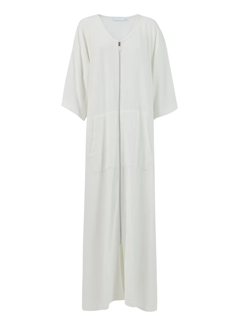 leem Zipped Maxi Kaftan
