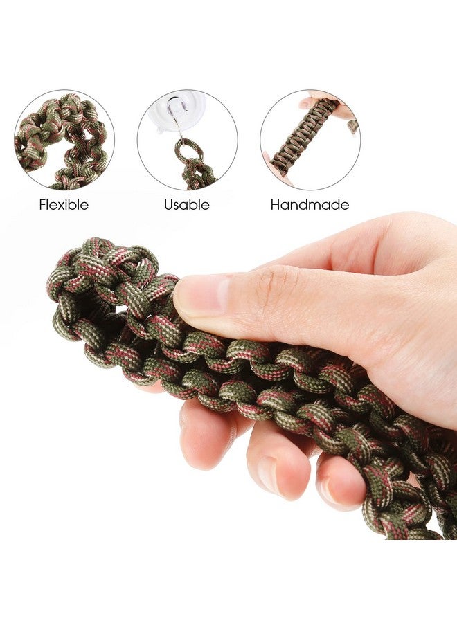 FiveBull 2 Pcs Reptile Vines for Climbing Bendable Jungle Vines Made of Handmade Umbrella Cord Weaving Rope Decor with 3 Suction Cup Accessories for Chameleon Crab Lizards Snakes Gecko Frog Hermit Crab - Image 3