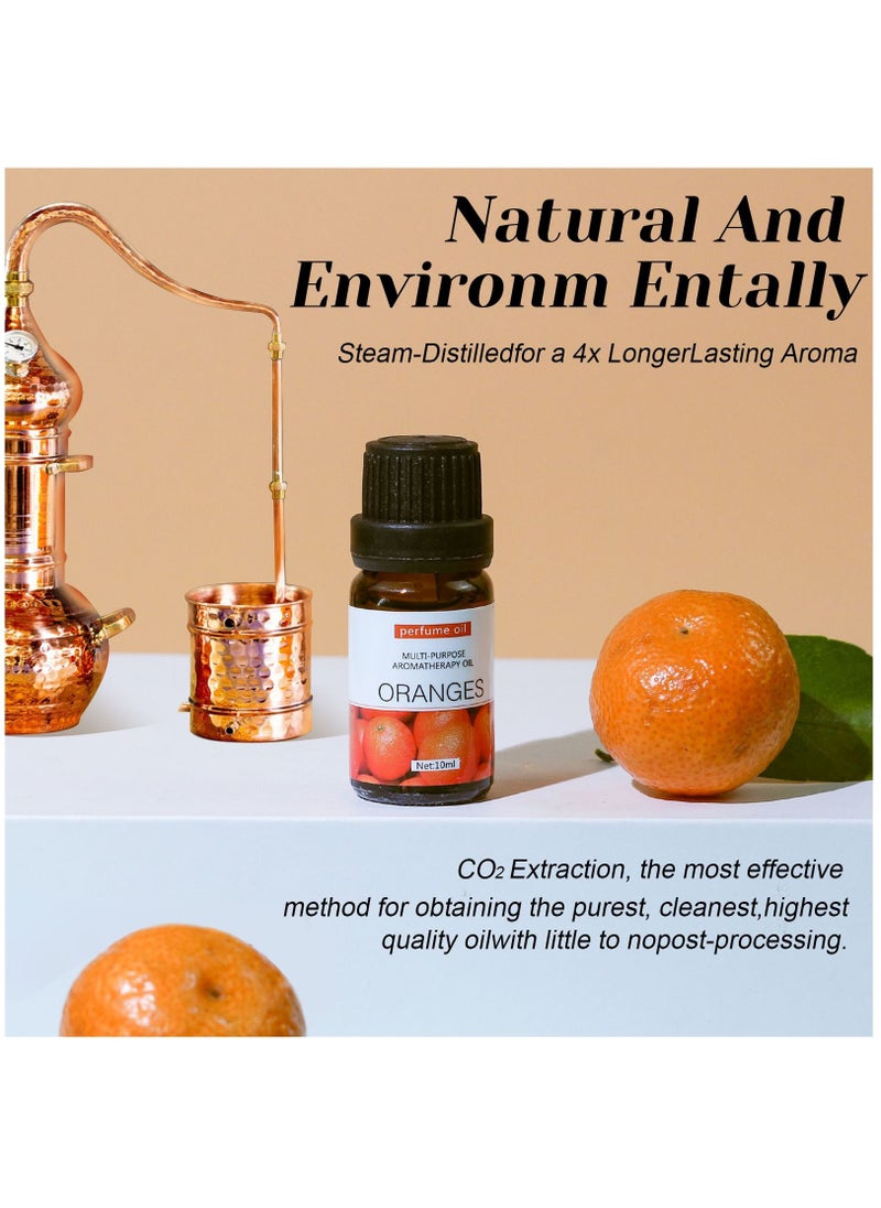 SKY-TOUCH - 6 pieces of 10 mL essential oils for water-soluble aromatherapy Sandalwood, Sweet Orange, Lavender, Eucalyptus, Lemon, and Mint essential oils Humidifier and Aroma Diffuser Oil for Aromather - Image 1