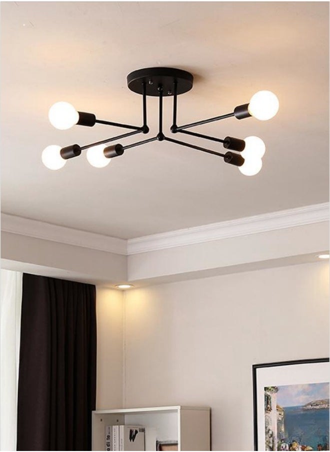 MIXDE Semi Ceiling Lamp for Bedroom Living Room Kitchen (Bulbs NOT Included)  - Image 1