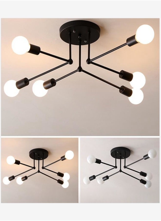 MIXDE Semi Ceiling Lamp for Bedroom Living Room Kitchen (Bulbs NOT Included)  - Image 2