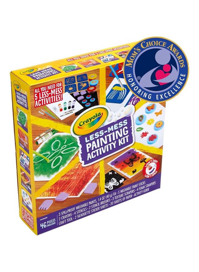 Crayola 46-Piece Less Mess Painting Activity Kit for Kids Multicolor CRA0469410000 - Image 2