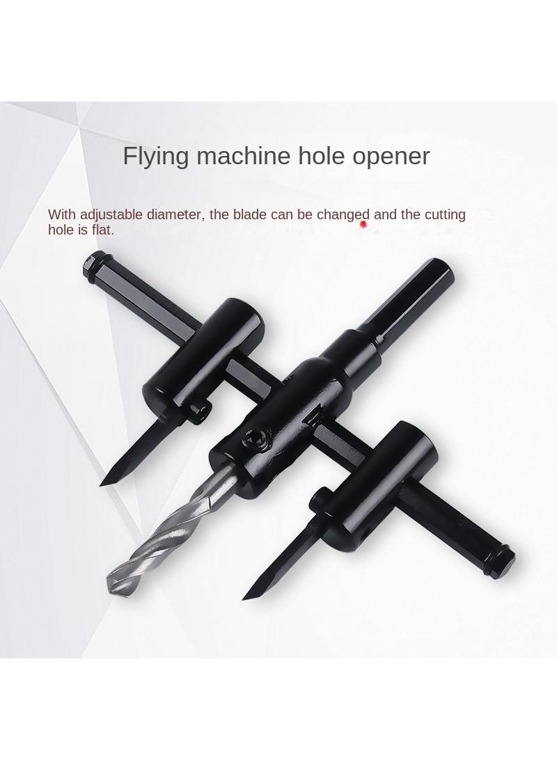 Black Aircraft Type Woodworking Adjustable Hole Drill  - Image 2