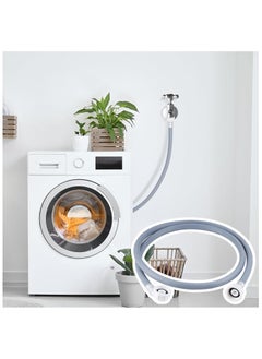 Duravel Duravel Washing Machine Inlet Hose with Steel Connectors, Grey 3 Meter  - Image 5