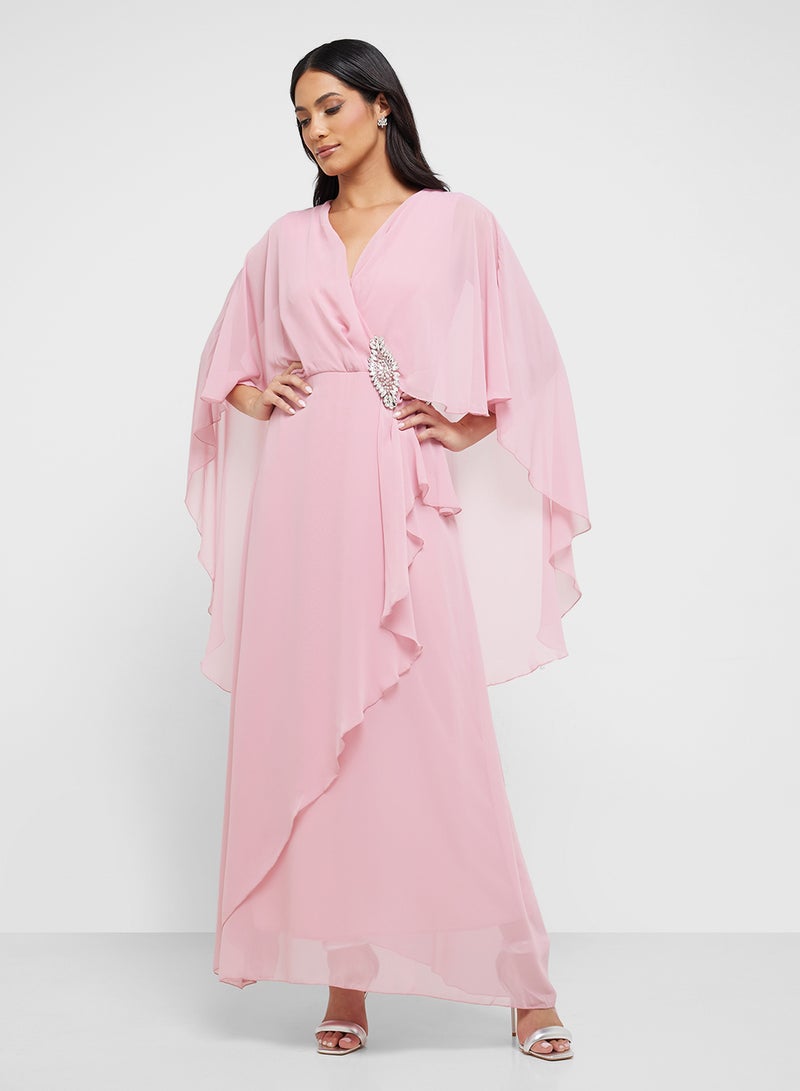 Khizana Chiffon Overlay Gown Dress - Image 4