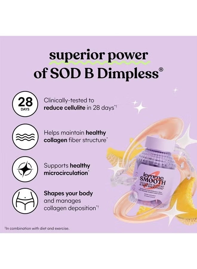 Lemme, Smooth, Cellulite Support & Skin Smoothing, 30 Vegan Capsules - Image 2