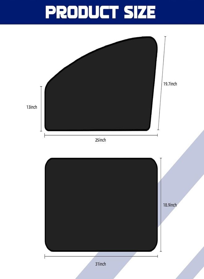 NTNEV Car Side Window Sun Shades, Car Window Shades with Magnets, Car Window Shade for Baby, Strong-Light Blocking & UV Protection Car Privacy Shades, Car Window Covers Auto Accessories (Double-sided Black) - Image 2