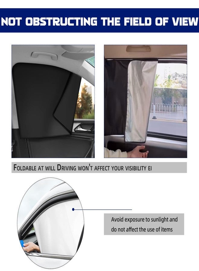 NTNEV Car Side Window Sun Shades, Car Window Shades with Magnets, Car Window Shade for Baby, Strong-Light Blocking & UV Protection Car Privacy Shades, Car Window Covers Auto Accessories (Double-sided Black) - Image 5