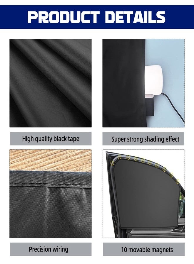 NTNEV Car Side Window Sun Shades, Car Window Shades with Magnets, Car Window Shade for Baby, Strong-Light Blocking & UV Protection Car Privacy Shades, Car Window Covers Auto Accessories (Double-sided Black) - Image 3