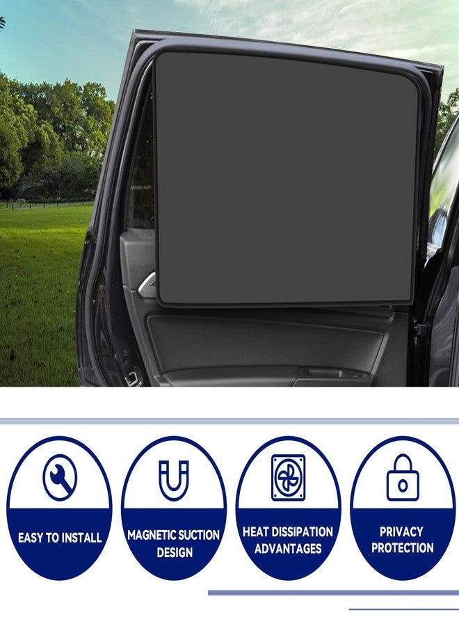NTNEV Car Side Window Sun Shades, Car Window Shades with Magnets, Car Window Shade for Baby, Strong-Light Blocking & UV Protection Car Privacy Shades, Car Window Covers Auto Accessories (Double-sided Black) - Image 4