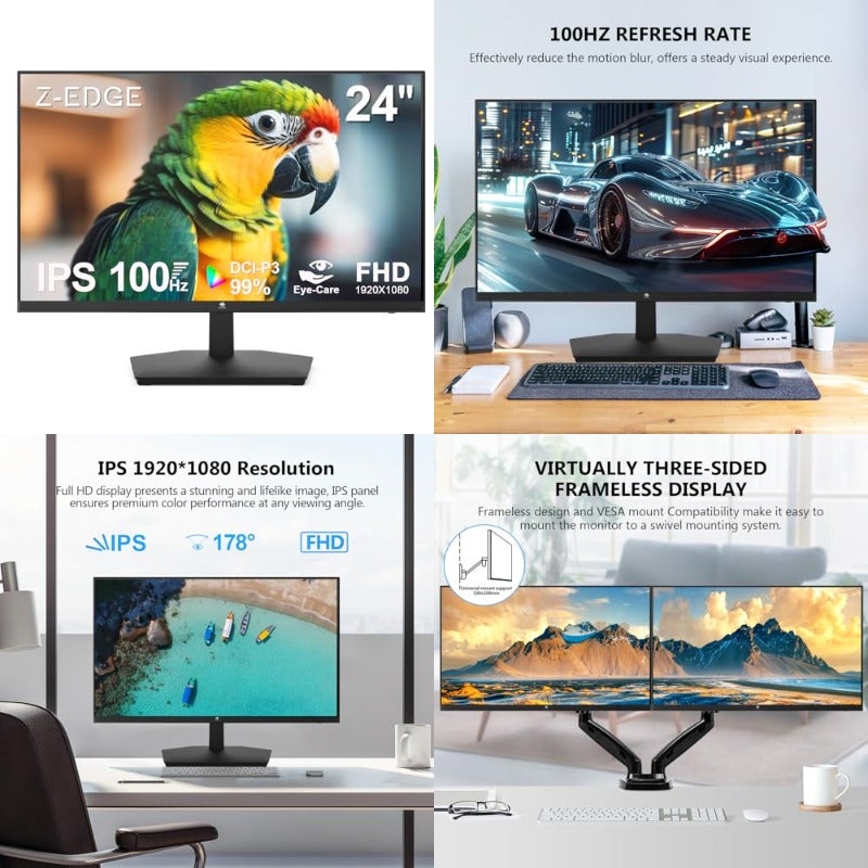 zedge Zedge 24 Ips Full Hd Pc Monitor 24 inch Z25AC652ACCF13861853EZ
