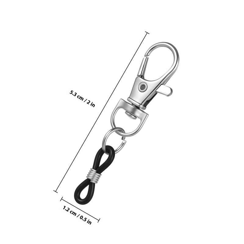 10pcs Adjustable Pen Clips with Lobster Clasp Keychain Badge Holder for Office Desk Supplies Organizer - Image 3