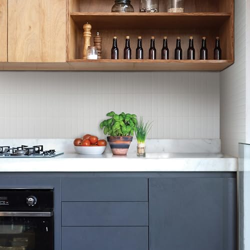 SMART TILES Peel and Stick Backsplash - 5 Sheets of 11.43" x 9" - 3D Adhesive Peel and Stick Tile Backsplash for Kitchen, Bathroom, Wall Tile - Image 2