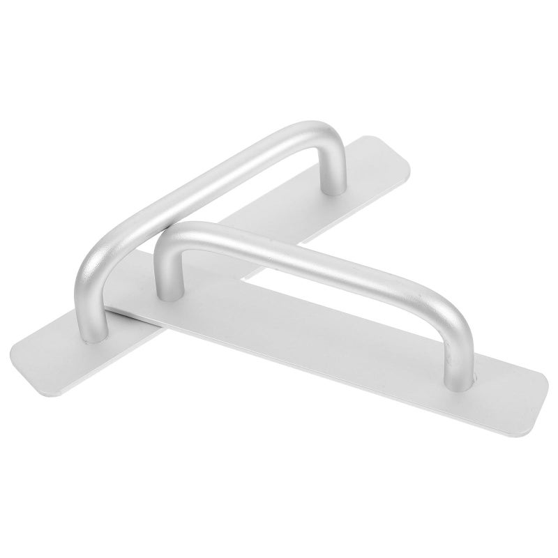 2pcs Aluminum Alloy Adhesive Drawer Pulls No Drill Silver 148mm Wardrobe Cabinet Handle - Image 2