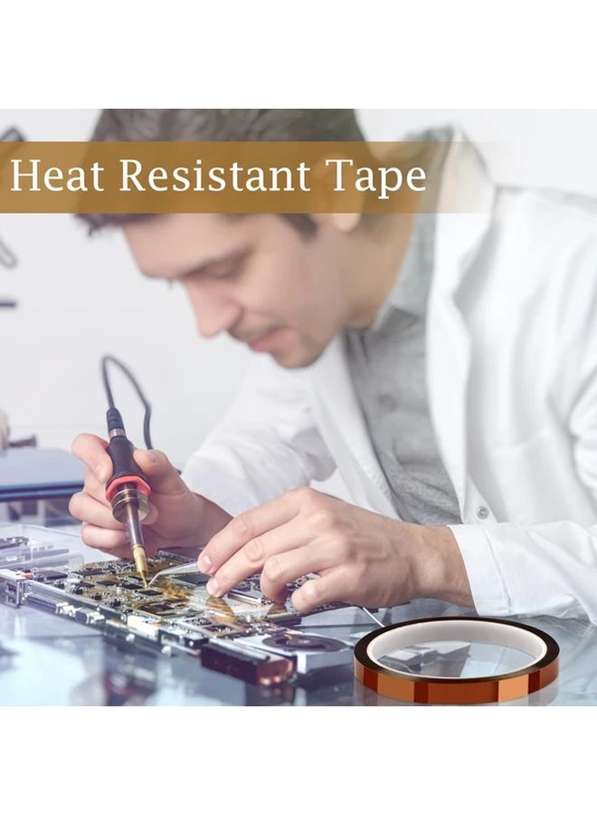 4 Rolls 10mm x 33m High Temperature Heat Resistant Adhesive Tape For Sublimation - Image 5