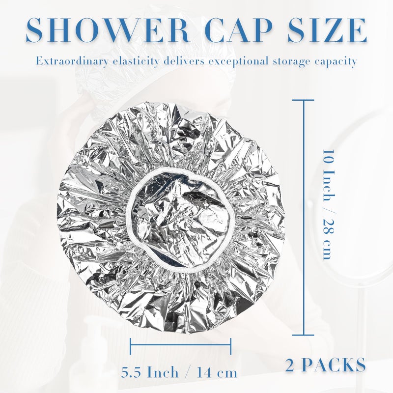 Brvlsoc Reusable Aluminum Foil Heat Cap â€“ Deep Conditioning Processing Cap with Elastic Band, Hair Treatment & Coloring Cap for Salon, Sauna & Home - Image 2