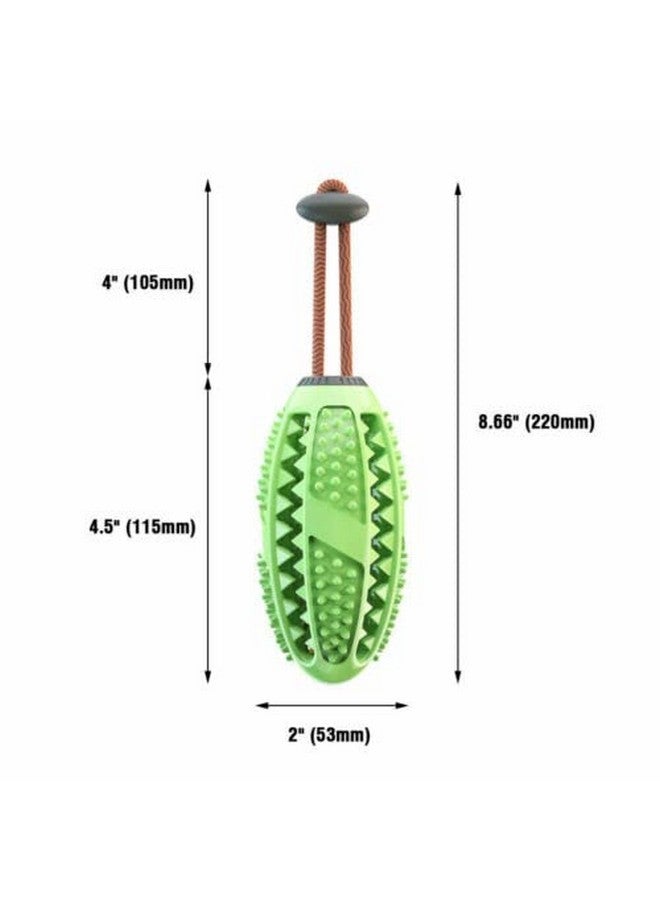 كرة رجبي تفاعلية قابلة للمضغ بتصميم كرة رجبي خفيفة الوزن للحيوانات الأليفة، مصنوعة من المطاط الطبيعي تصدر أصوات صرير، ألعاب للكلاب والجراء والقطط (اللون حسب التوافر) - Image 2