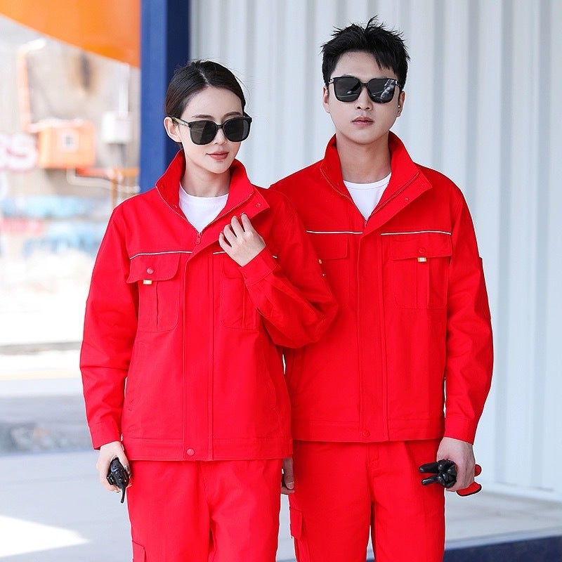 Cotton Overalls Suit Men'S And Women'S Stand Collar Labor Protection Clothing Tooling Welding Clothing Auto Repair Workshop Factory Clothing - Image 1