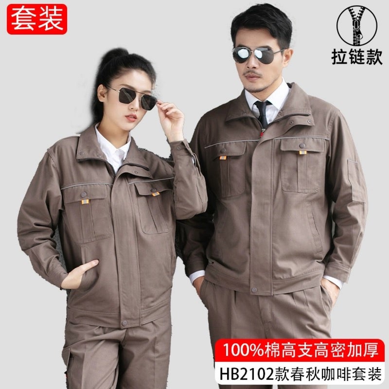 Cotton Overalls Suit Men'S And Women'S Stand Collar Labor Protection Clothing Tooling Welding Clothing Auto Repair Workshop Factory Clothing - Image 5