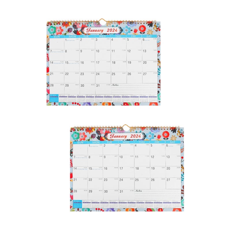 2pcs Monthly Calendar Holiday Wall Calendar Appointment Hanging Calendar for Home - Image 1