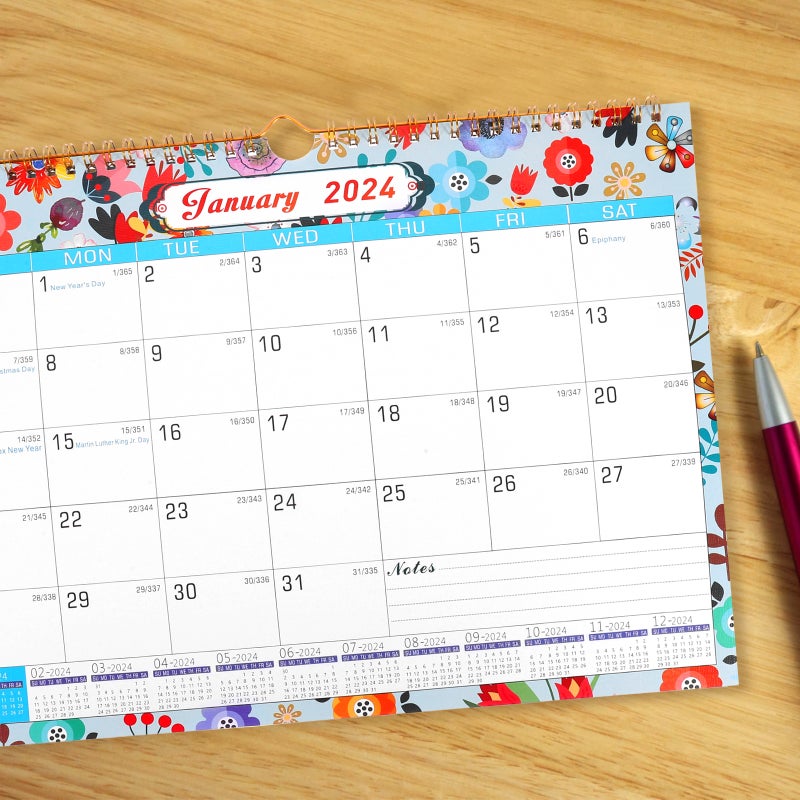 2pcs Monthly Calendar Holiday Wall Calendar Appointment Hanging Calendar for Home - Image 4