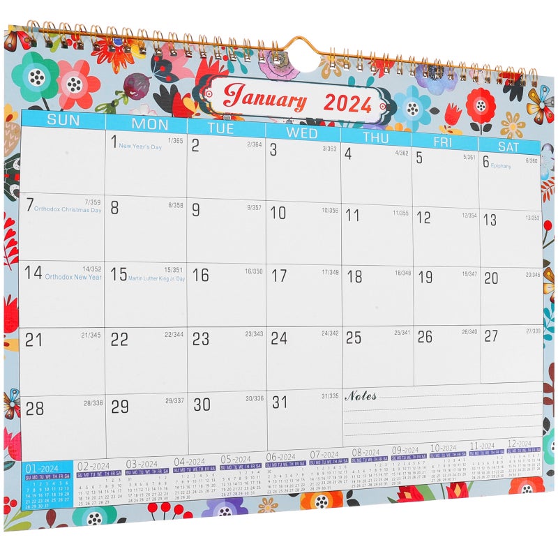 2pcs Monthly Calendar Holiday Wall Calendar Appointment Hanging Calendar for Home - Image 2