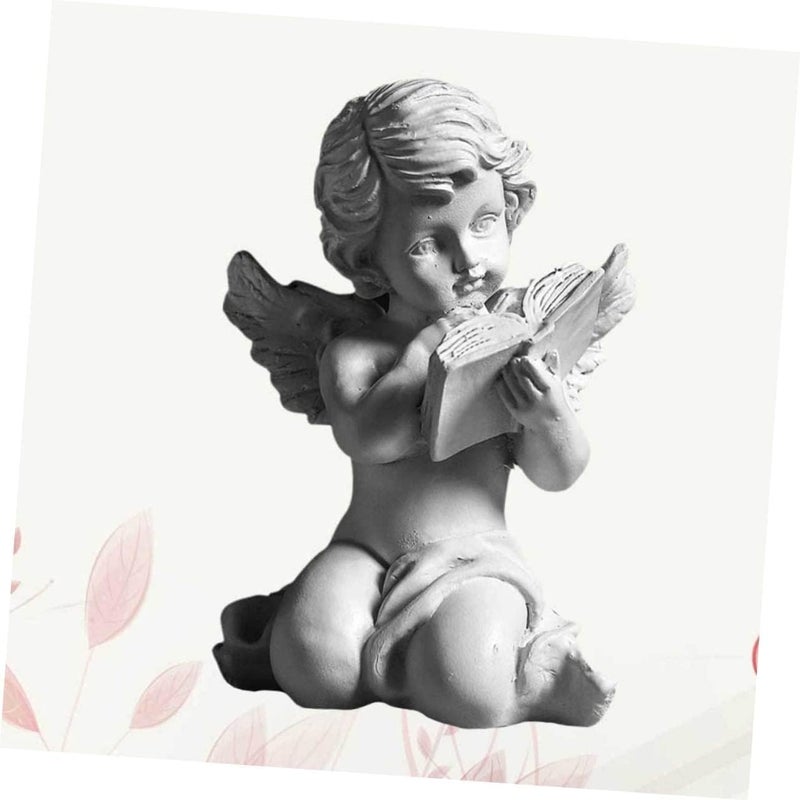 klarako 3pcs Adornment Creative Style for Handicraft Home Outdoor Party Model Prop White Office Guardian Indoor Wing European- Angel Praying B Garden Small Bookend Statuette Figures - Image 3