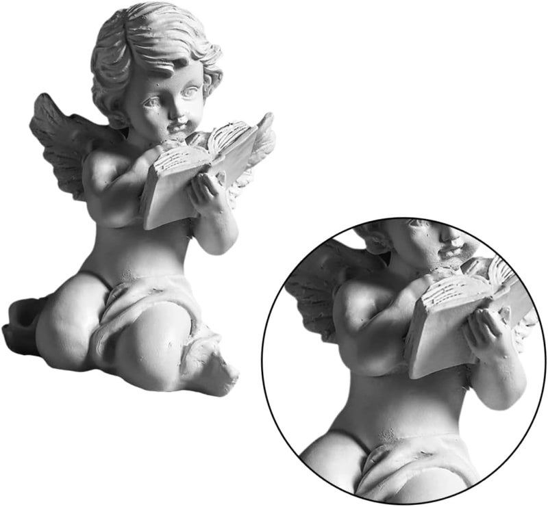 klarako 3pcs Adornment Creative Style for Handicraft Home Outdoor Party Model Prop White Office Guardian Indoor Wing European- Angel Praying B Garden Small Bookend Statuette Figures - Image 5