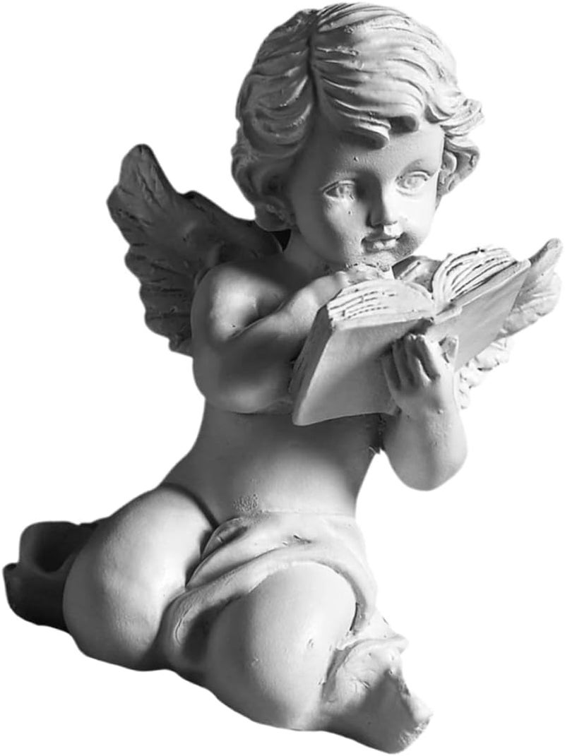 klarako 3pcs Adornment Creative Style for Handicraft Home Outdoor Party Model Prop White Office Guardian Indoor Wing European- Angel Praying B Garden Small Bookend Statuette Figures - Image 2