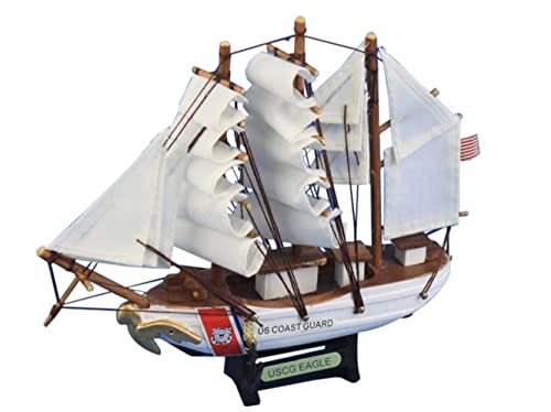 Hampton Nautical USCG Eagle Tall Ship, 7",White - Image 3