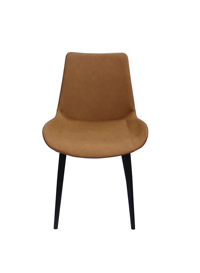 JILPHAR FURNITURE كرسي طعام من الجلد البني من جيلفار فرنيتشر JP1409B  - Image 3