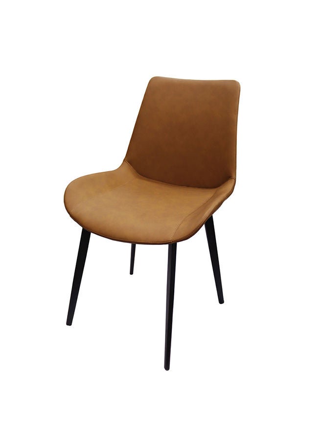 JILPHAR FURNITURE كرسي طعام من الجلد البني من جيلفار فرنيتشر JP1409B  - Image 1