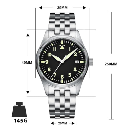 ADDIESDIVE Automatic Watch for Men Wristwatch Sterile Stainless Steel Bracelet Diver 200M Nh35a Mechanical Black Dial - Image 3