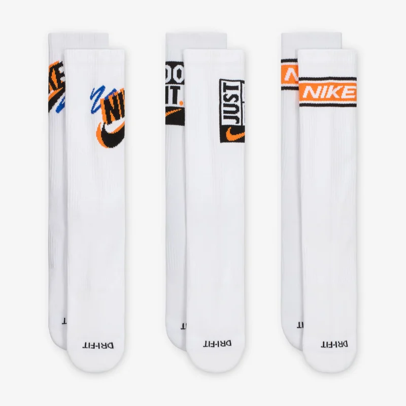 Nike Everyday Plus Dri-FIT Crew Socks (3 Pairs)