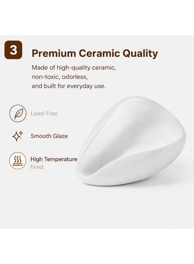 Ceramic coffee bean measuring pan weighing dish - Image 4