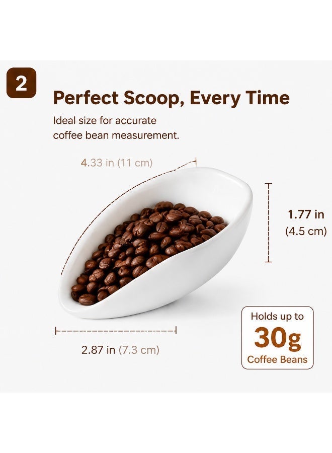 Ceramic coffee bean measuring pan weighing dish - Image 3