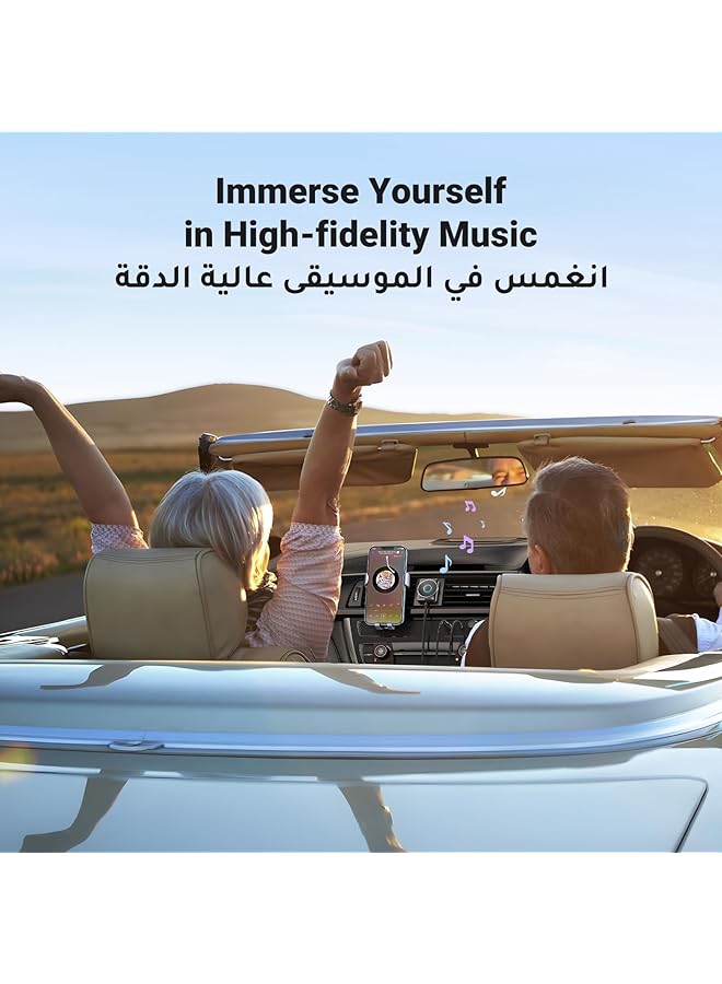 يو جرين مستقبل بلوتوث 5.4، محول بلوتوث سهل التوصيل والتشغيل للسيارة، محول دونجل صوتي للمكالمات بدون استخدام اليدين، موسيقى لمكبر صوت السيارة/ستيريو المنزل - Image 4