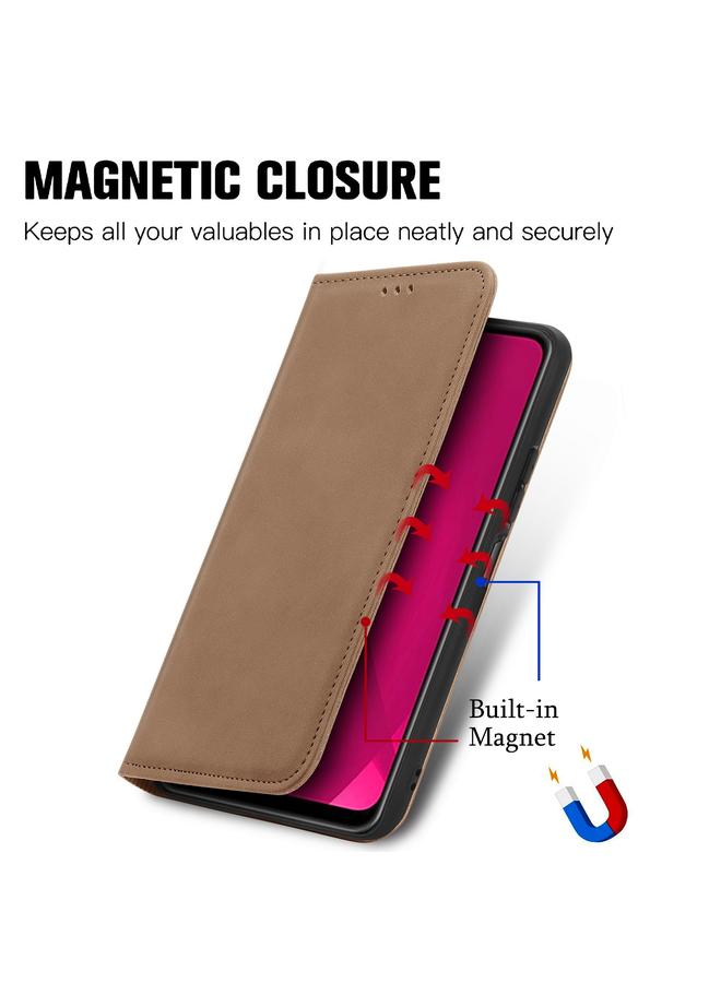 اس-توب جراب لهاتف HMD Skyline Retro Skin Feel Magnetic Flip Leather Phone Case - Image 5