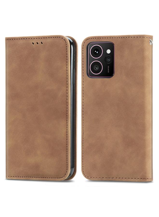 اس-توب جراب لهاتف HMD Skyline Retro Skin Feel Magnetic Flip Leather Phone Case - Image 2