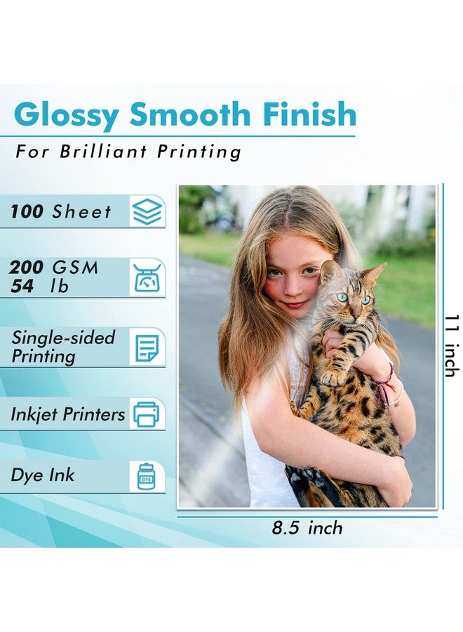 KOALA PAPER Koala Glossy Inkjet Photo Paper Thick 8.5X11 Inches 100 Sheets 54Lb Picture Paper For Inkjet Printer Use Dye Ink For Family Photos Letter Size 200Gsm - Image 2