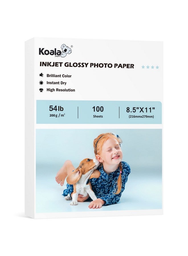 KOALA PAPER Koala Glossy Inkjet Photo Paper Thick 8.5X11 Inches 100 Sheets 54Lb Picture Paper For Inkjet Printer Use Dye Ink For Family Photos Letter Size 200Gsm - Image 1